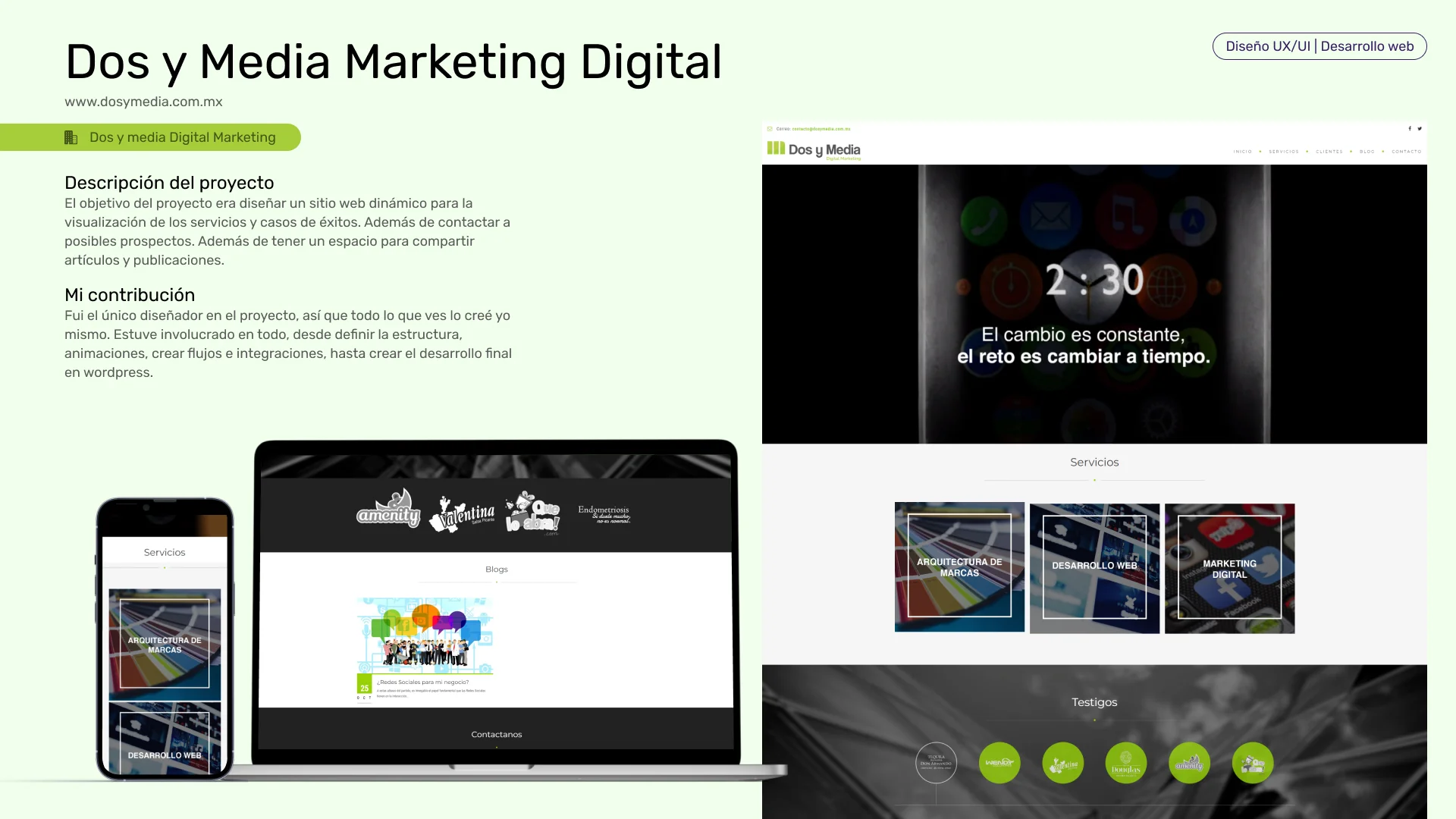 Diseño UXUI y Desarrollo Web portafolio